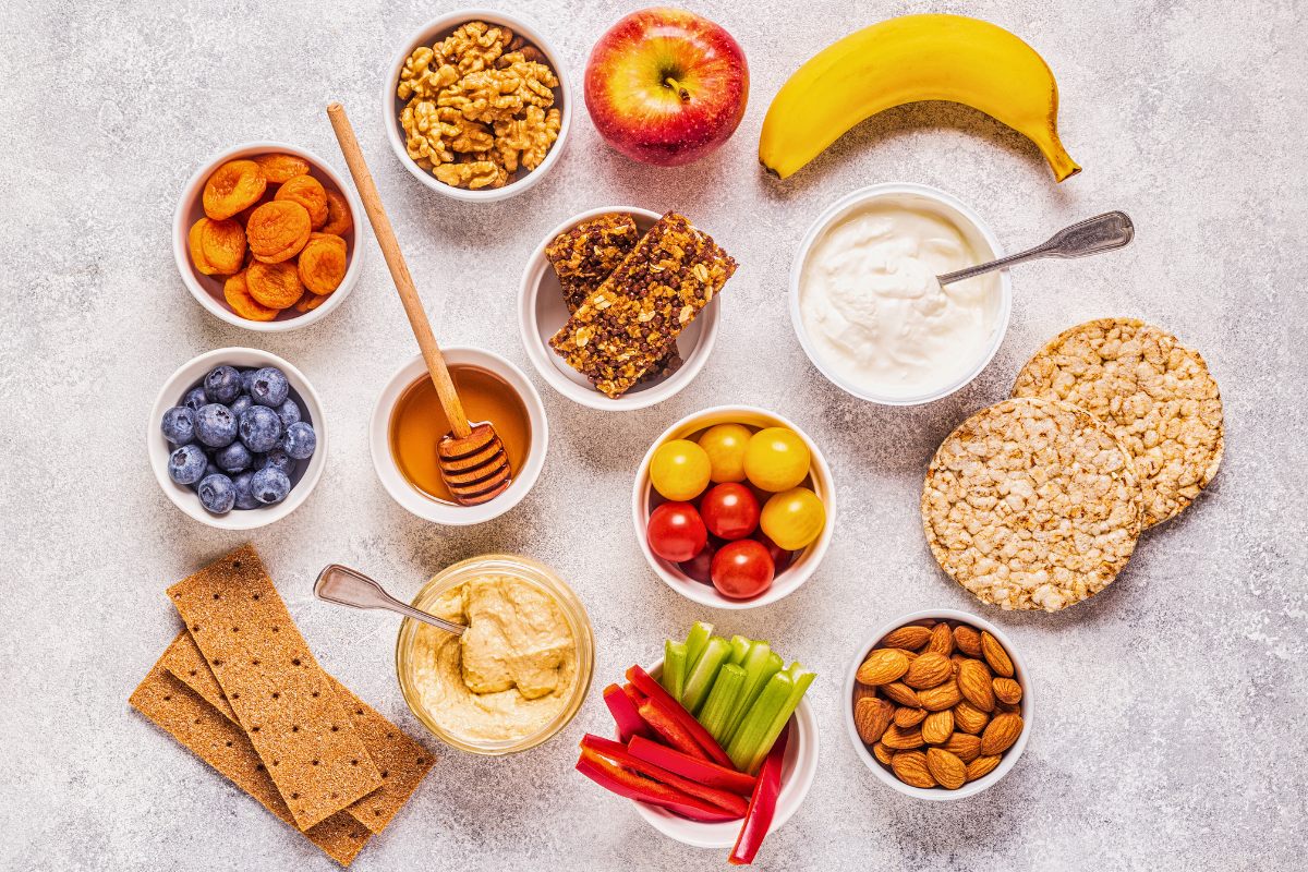 Healthy snacks for a family with school age children.